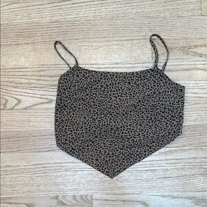 Leopard Print Scarf Top